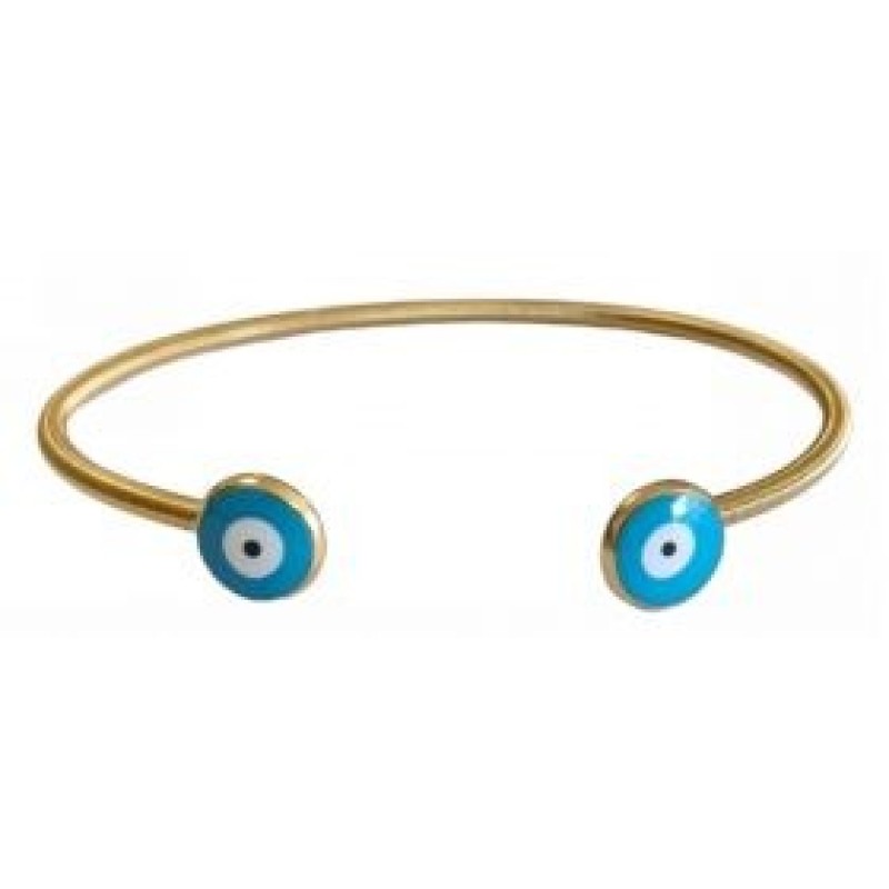 Kostibas 1513-976XT, Βραχιόλι, Ατσάλι, Με μάτι Γαλάζιο, Χρυσό