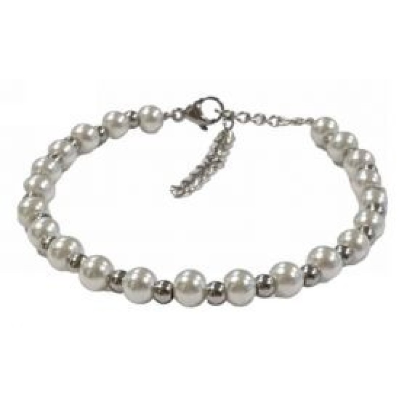 Kostibas 1513-709A5, Βραχιόλι, Ατσάλι, Με Πέρλα, Ασημί