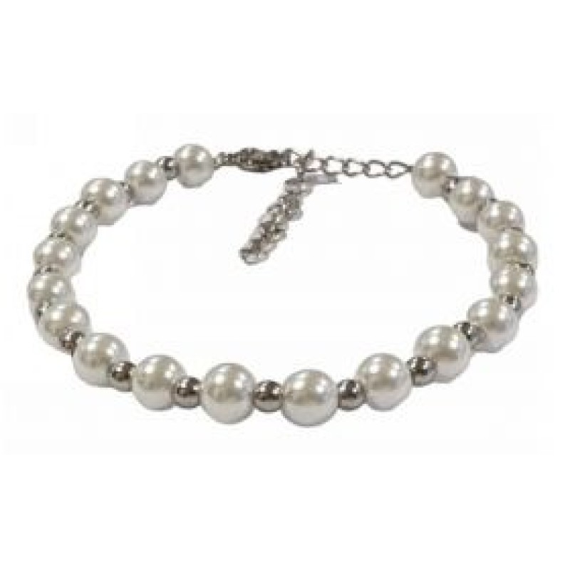 Kostibas 1513-709A6, Βραχιόλι, Ατσάλι, Με Πέρλα, Ασημί