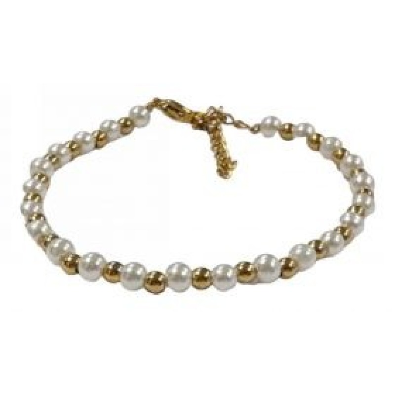 Kostibas 1513-709X4, Βραχιόλι, Ατσάλι, Με Πέρλα, Χρυσό