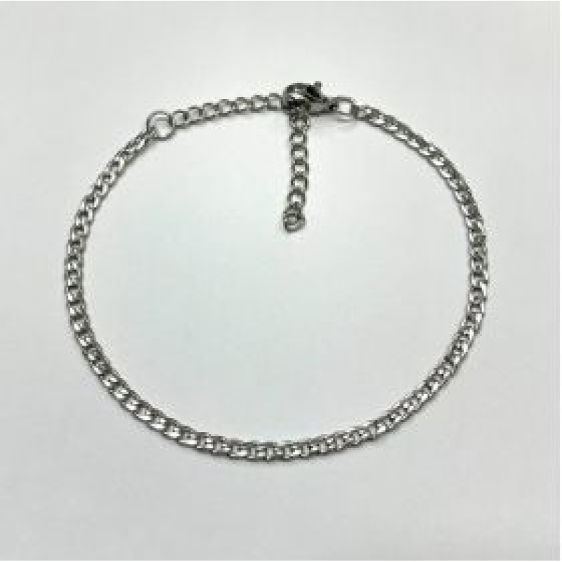 Kostibas 1513-928A, Βραχιόλι, Αλυσίδα, Ατσάλι, Ασημί