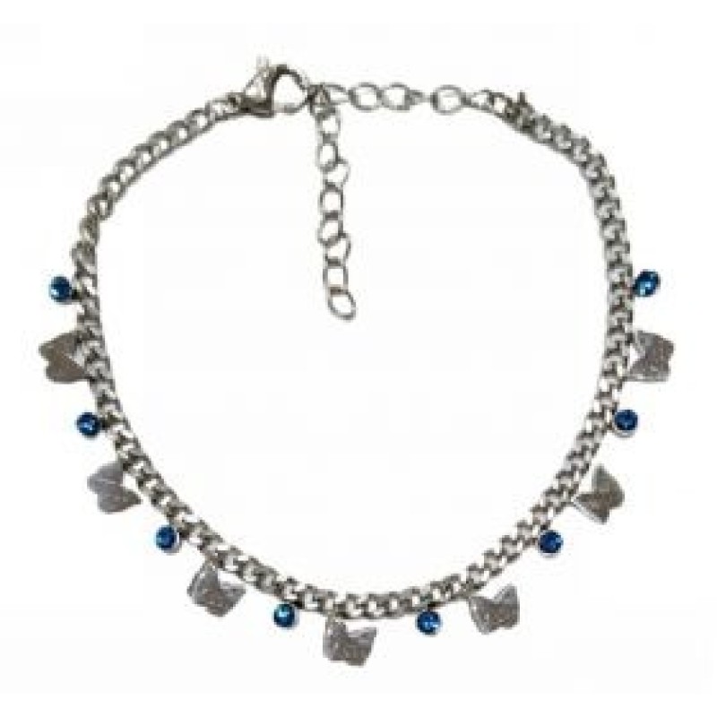 Kostibas 1513-740AN, Βραχιόλι, Ατσάλι, Με μοτίφ Πεταλούδα, Ασημί