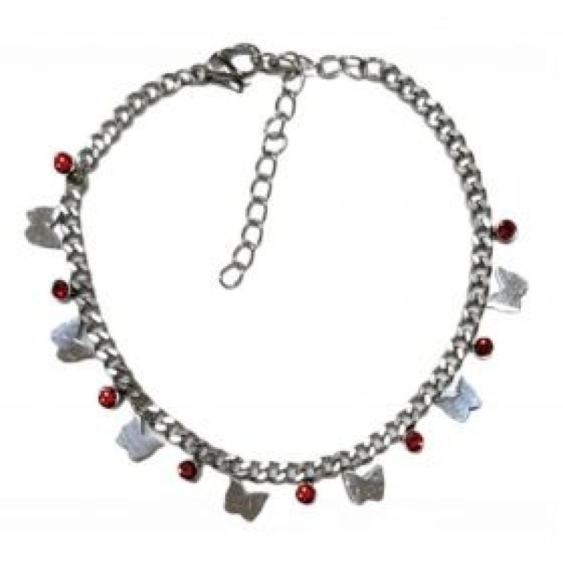 Kostibas 1513-740AU, Βραχιόλι, Ατσάλι, Με μοτίφ Πεταλούδα, Ασημί