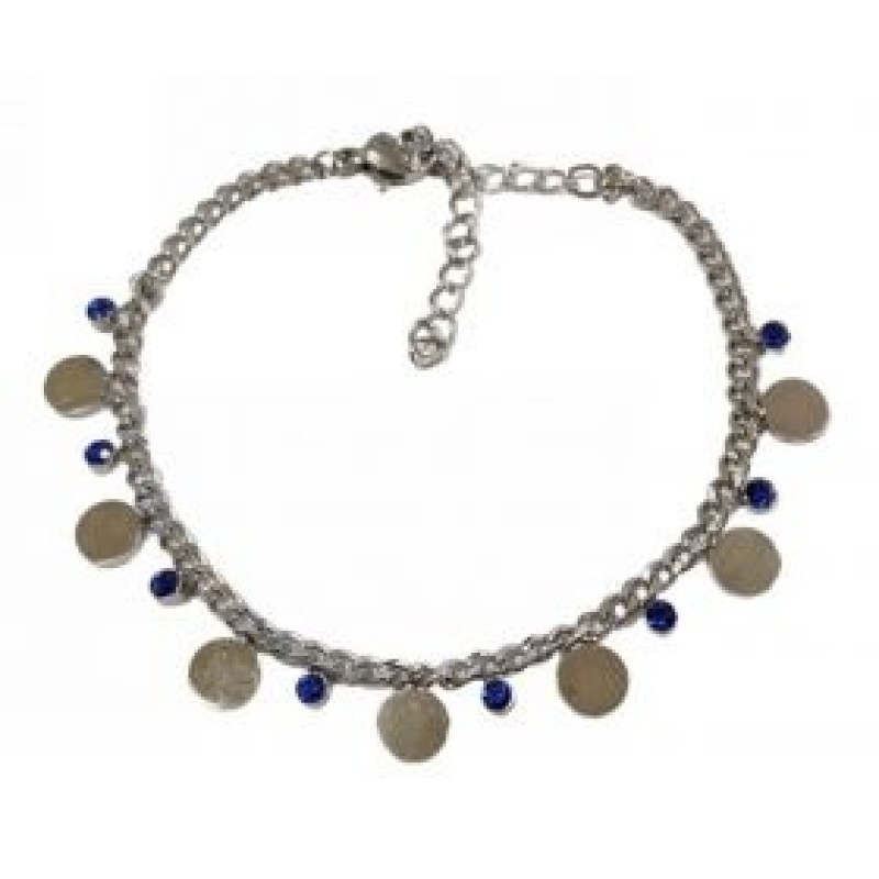 Kostibas 1513-741AB, Βραχιόλι, Ατσάλι, Με στρόγγυλο μοτίφ, Ασημί