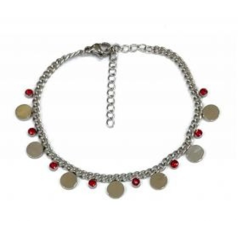 Kostibas 1513-741AU, Βραχιόλι, Ατσάλι, Με στρόγγυλο μοτίφ, Ασημί