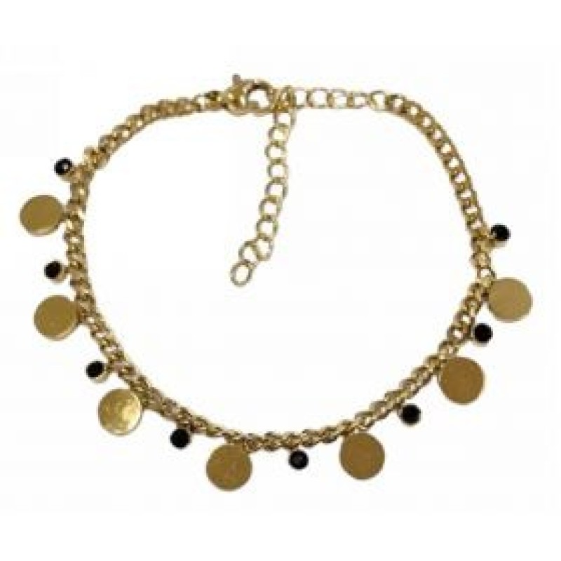 Kostibas 1513-741XM, Βραχιόλι, Ατσάλι, Με στρόγγυλο μοτίφ, Χρυσό