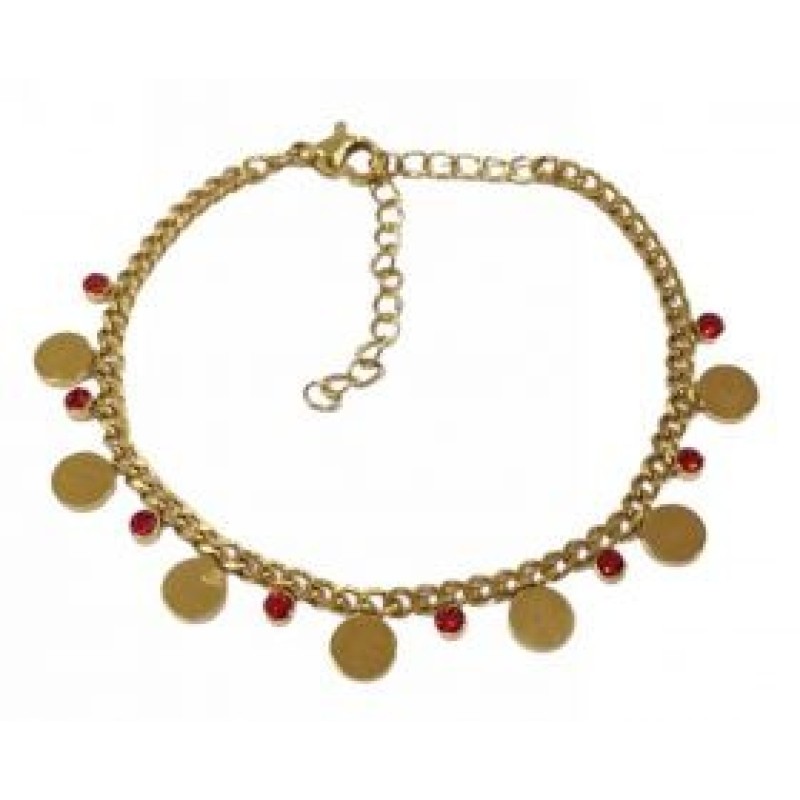 Kostibas 1513-741XU, Βραχιόλι, Ατσάλι, Με στρόγγυλο μοτίφ, Χρυσό