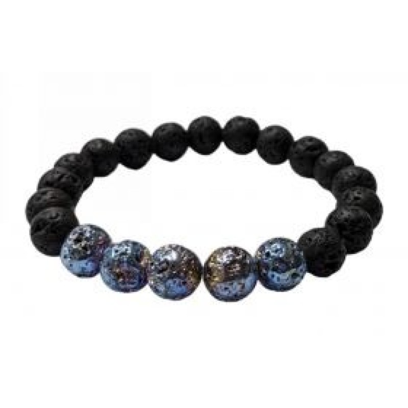 Kostibas 1514-692MC, Βραχιόλι, Πέτρα, Λάβα, Γαλάζιο