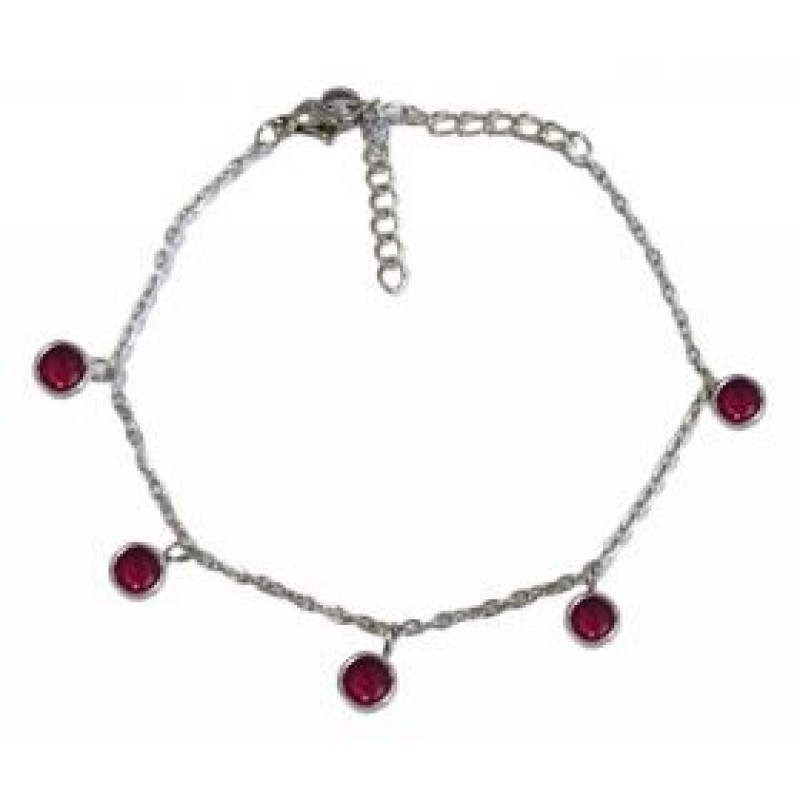 Kostibas 1513-785AU, Βραχιόλι, Ατσάλι, Ασημί/Κόκκινο