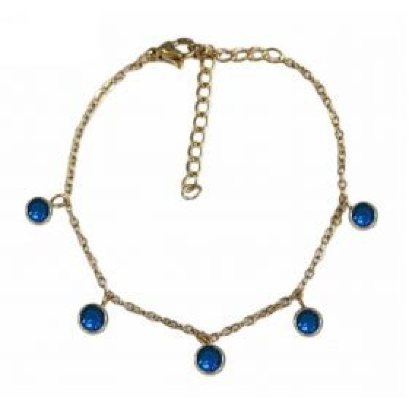 Kostibas 1513-785XB, Βραχιόλι, Ατσάλι, Χρυσό/Μπλε