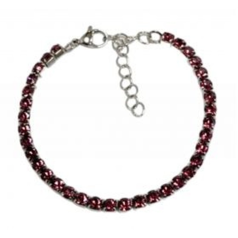 Kostibas 1513-641AF, Βραχιόλι, Ατσάλι, Ζιργκόν, Στρας, Φούξια