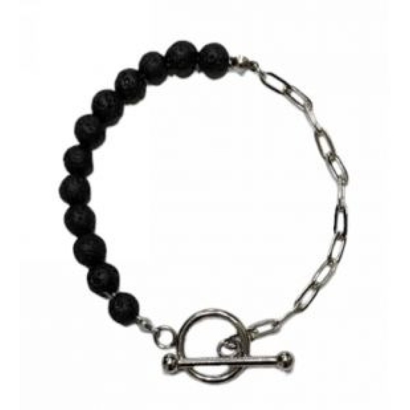 Kostibas 1514-920AA, Βραχιόλι, Πέτρα, Ατσάλι, Μαύρο