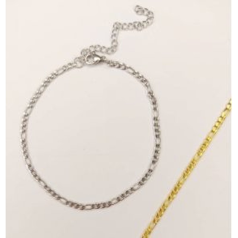 Kostibas 2013-906A0, Βραχιόλι ποδιού, Ατσάλι, Ασημί