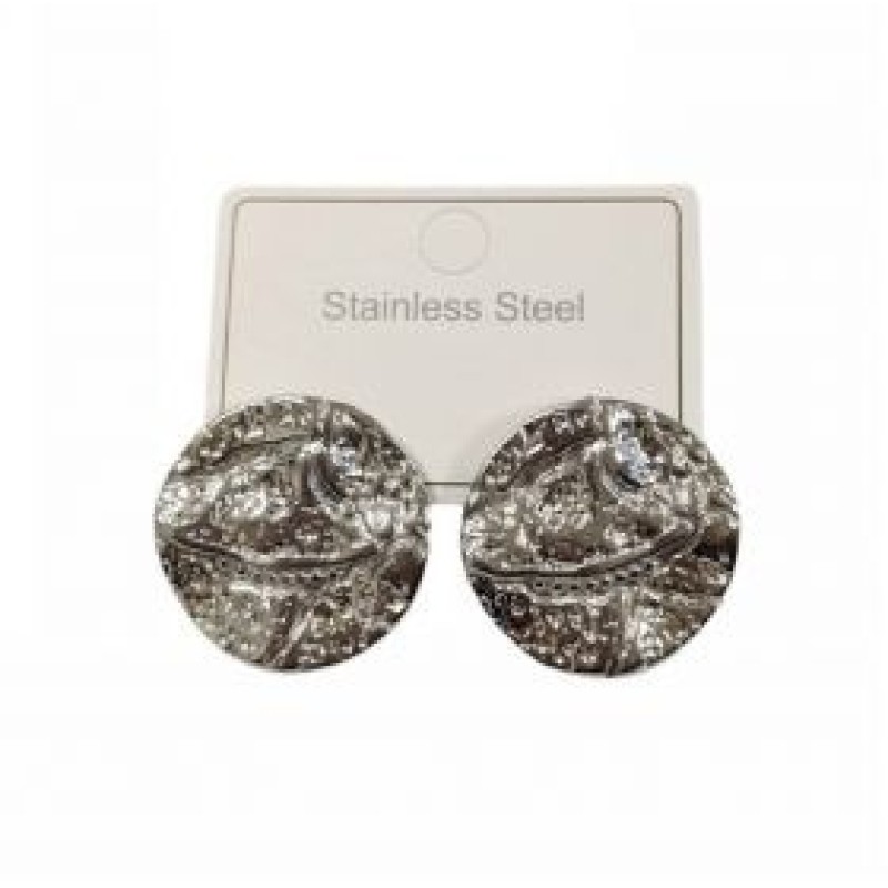 Kostibas 3013-656AF, Σκουλαρίκια, Ατσάλι, Ασημί