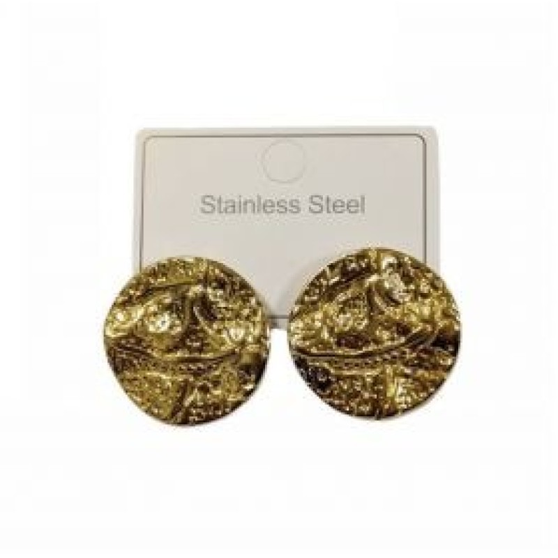 Kostibas 3013-656XF, Σκουλαρίκια, Ατσάλι, Χρυσό