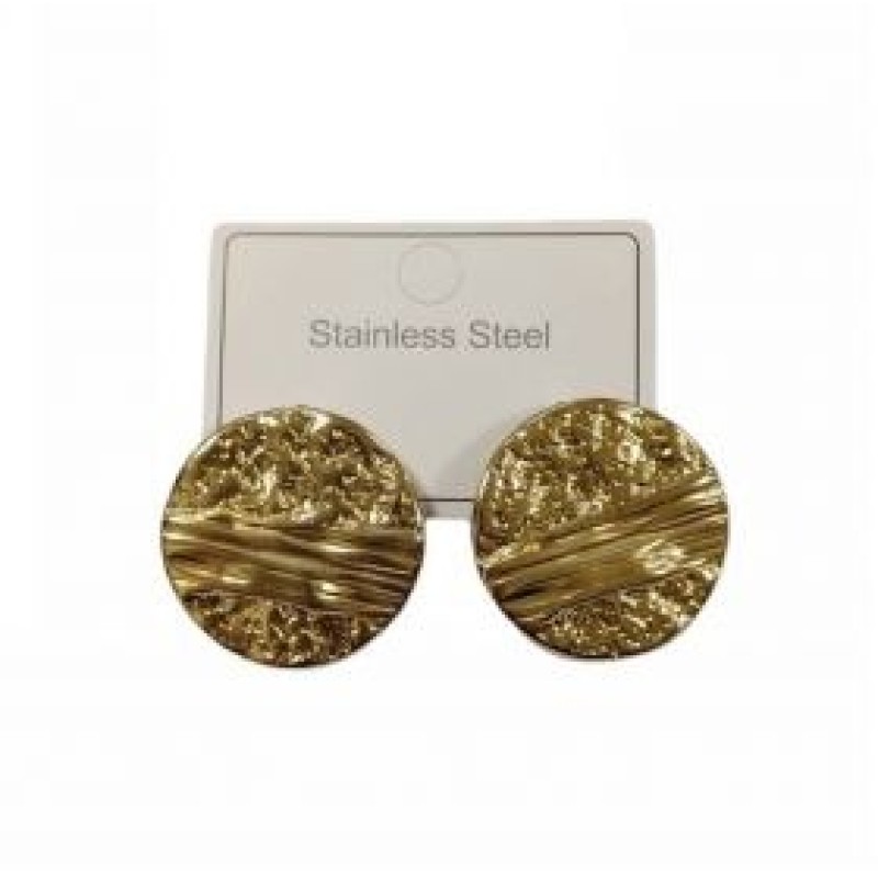 Kostibas 3013-658XF, Σκουλαρίκια, Ατσάλι, Χρυσό
