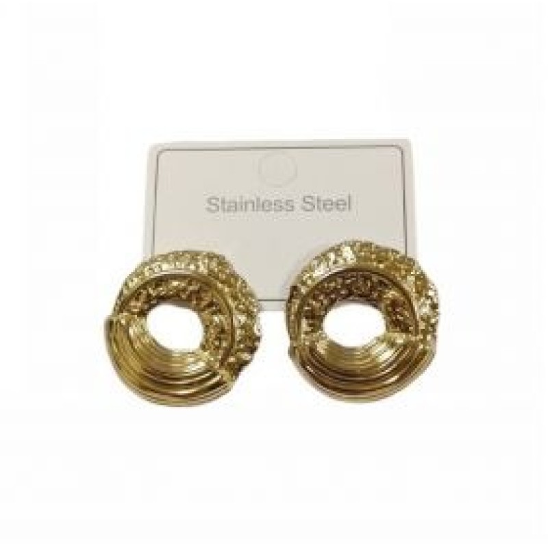 Kostibas 3013-659XF, Σκουλαρίκια, Ατσάλι, Χρυσό