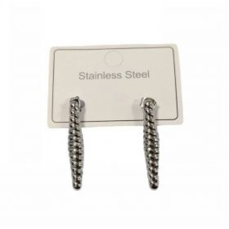 Kostibas 3013-665AG, Σκουλαρίκια, Ατσάλι, Ασημί