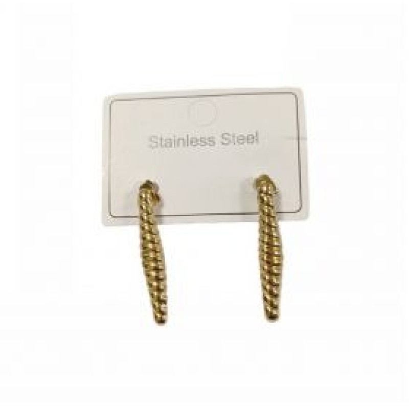 Kostibas 3013-665XG, Σκουλαρίκια, Ατσάλι, Χρυσό