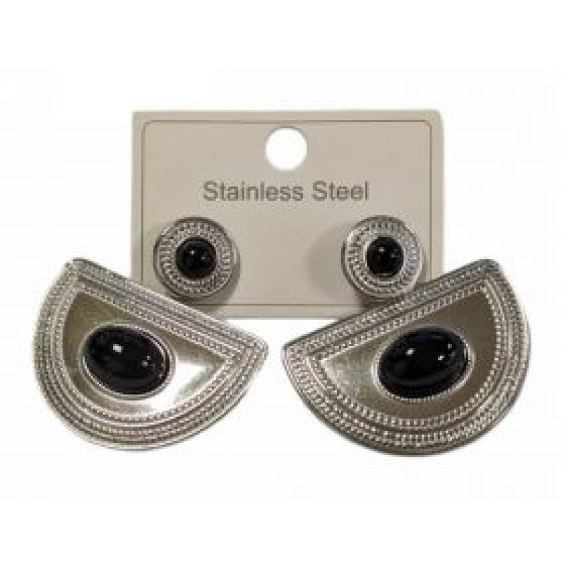 Kostibas 3013-714AH, Σκουλαρίκια, Ατσάλι, Ασημί