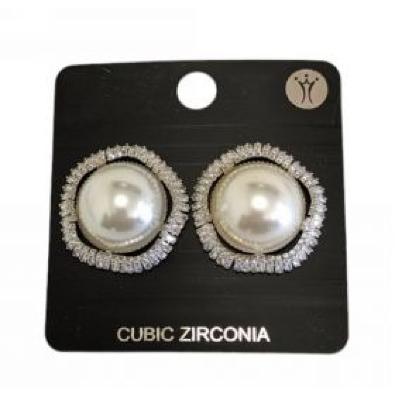 Kostibas 3012-940A, Σκουλαρίκια, Μεταλλικά, Λευκό