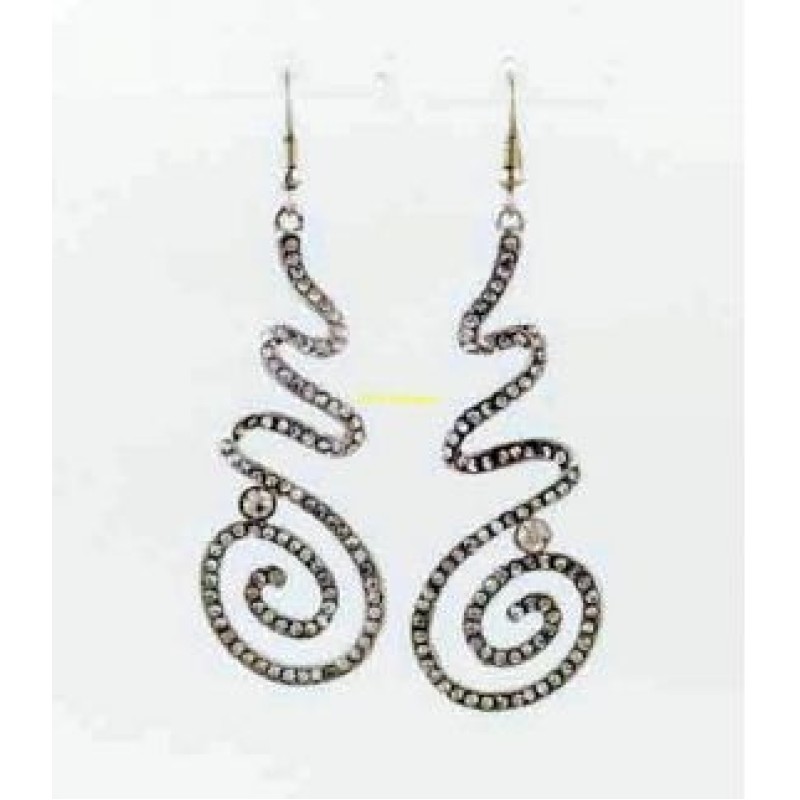 Kostibas 3021-034D, Σκουλαρίκια, Αρχαιοελληνικά, Στρας, Ασημί 