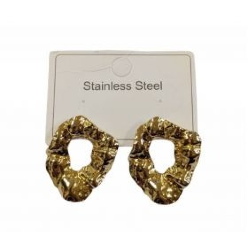 Kostibas 3113-928XE, Σκουλαρίκια Κρίκοι, Ατσάλι, Χρυσό