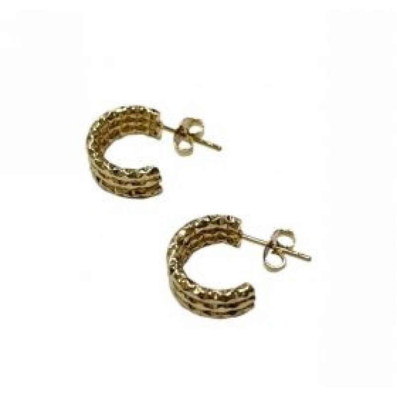 Kostibas 3113-929XP, Σκουλαρίκια Κρίκοι, Ατσάλι, Χρυσό