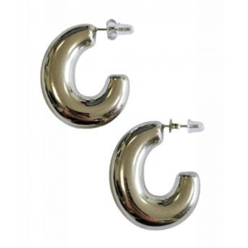 Kostibas 3113-661AG, Σκουλαρίκια Κρίκοι, Ατσάλι, Ασημί