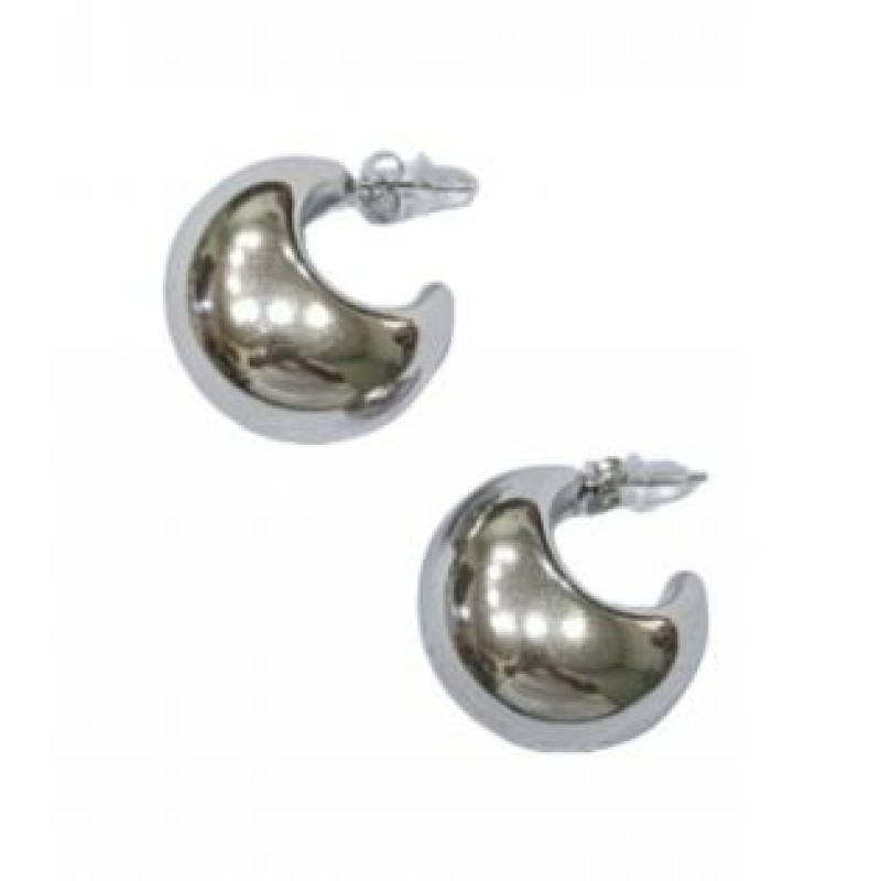Kostibas 3113-856A1, Σκουλαρίκια κρίκοι, Ατσάλι, Ασημί