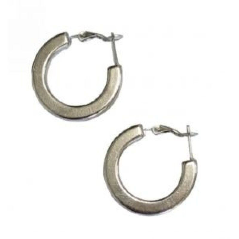 Kostibas 3113-876AF, Σκουλαρίκια κρίκοι, Ατσάλι, Ασημί