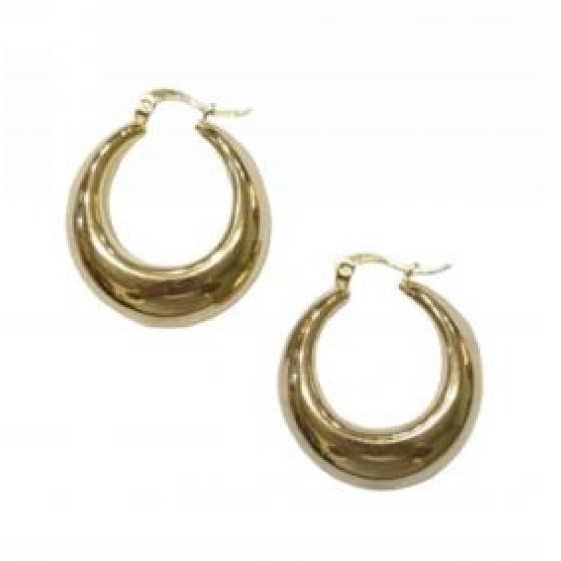 Kostibas 3113-877XF, Σκουλαρίκια κρίκοι, Ατσάλι, Χρυσό