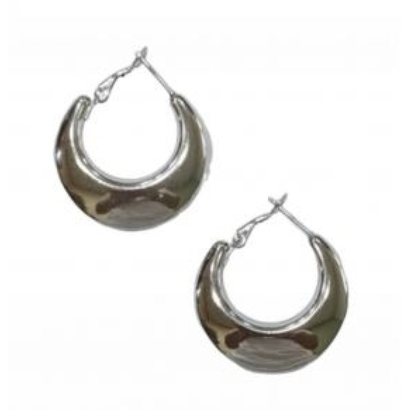 Kostibas 3113-879AF, Σκουλαρίκια κρίκοι, Ατσάλι, Ασημί
