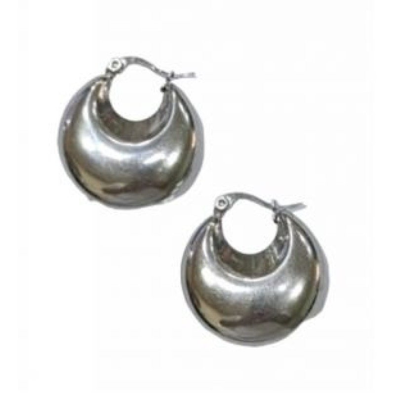 Kostibas 3113-880AF, Σκουλαρίκια κρίκοι, Ατσάλι, Ασημί