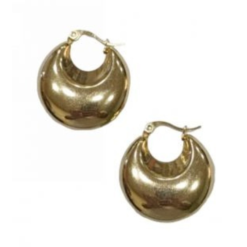 Kostibas 3113-880XF, Σκουλαρίκια κρίκοι, Ατσάλι, Χρυσό