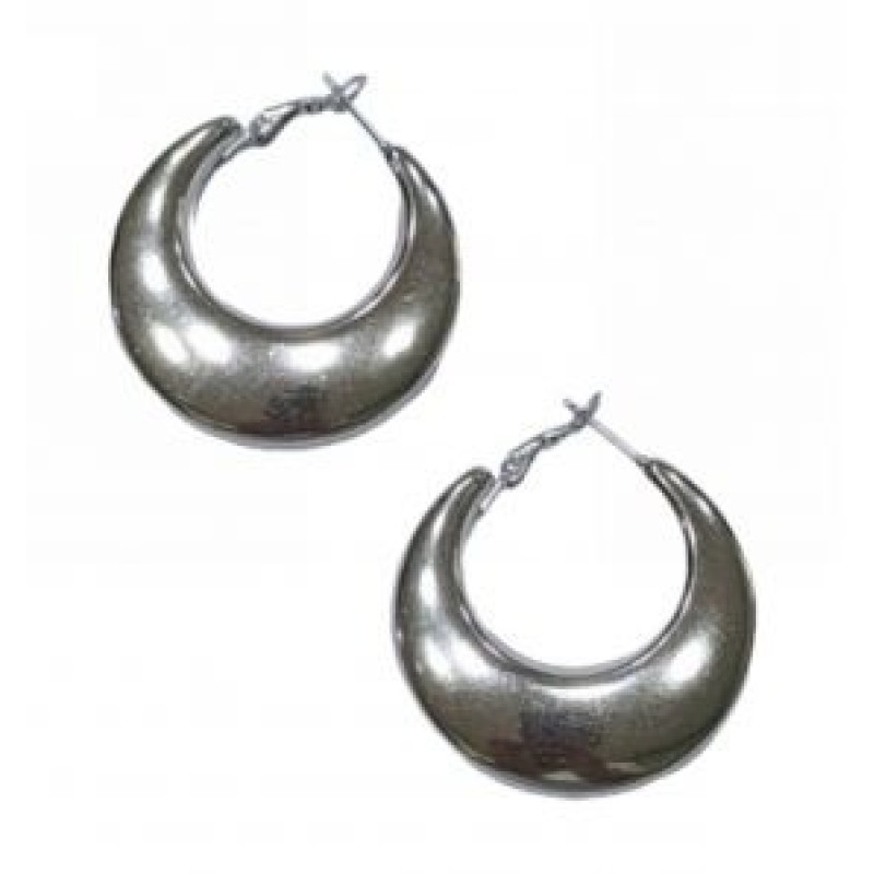 Kostibas 3113-882AH, Σκουλαρίκια κρίκοι, Ατσάλι, Ασημί