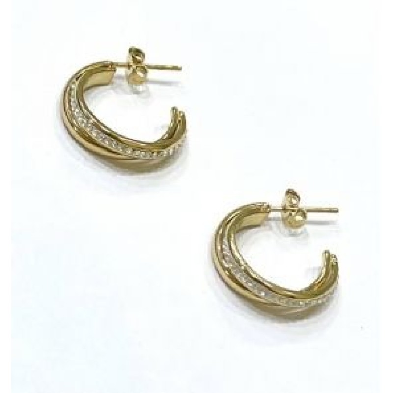 Kostibas 3113-885XD, Σκουλαρίκια κρίκοι, Ατσάλι, Χρυσό