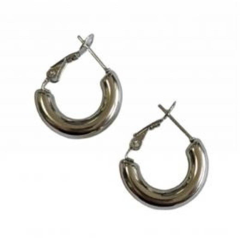 Kostibas 3113-889AD, Σκουλαρίκια κρίκοι, Ατσάλι, Ασημί