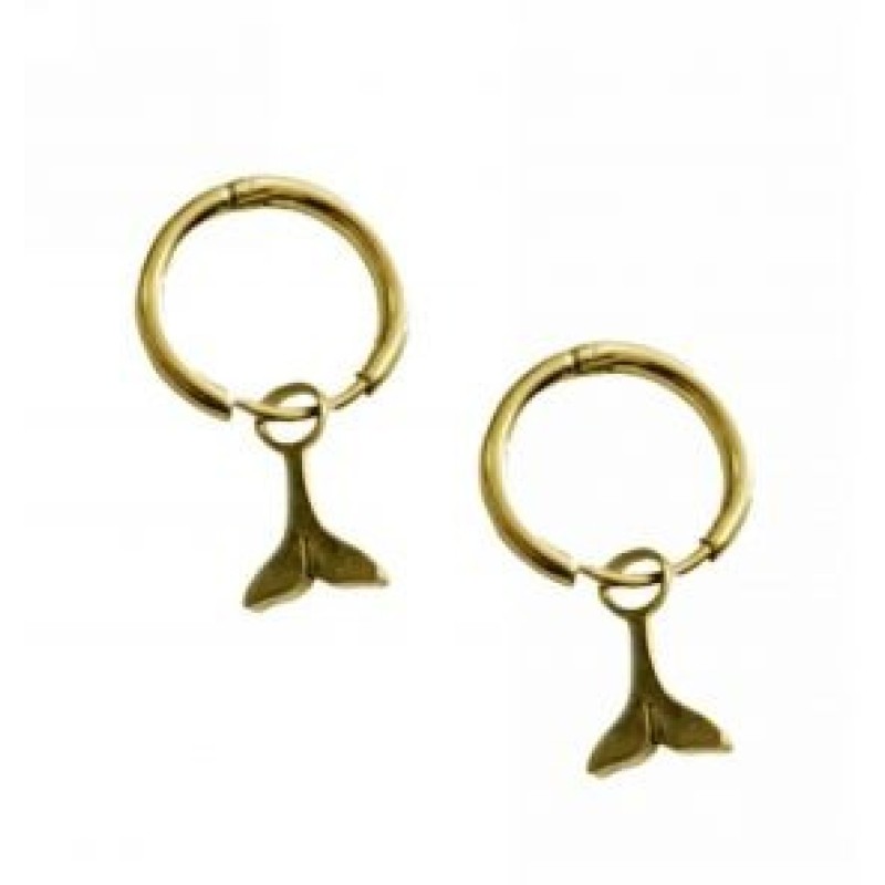 Kostibas 3113-751X1, Σκουλαρίκια κρίκοι, Με μοτίφ, Ατσάλι, Χρυσό