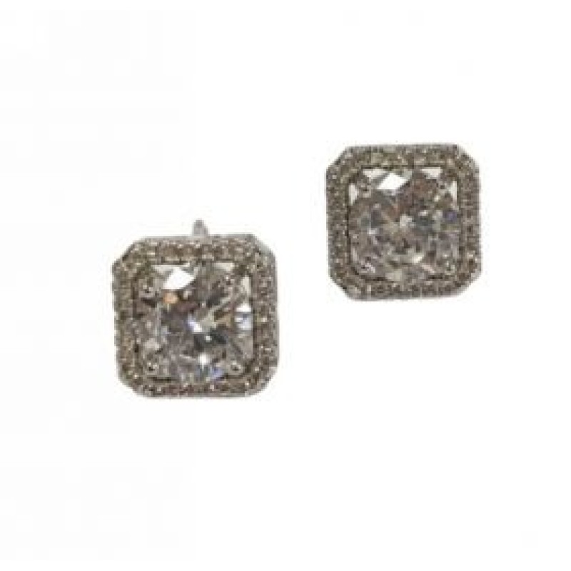 Kostibas 3012-954AL, Σκουλαρίκια κρίκοι, Με Στρας, Μεταλλικό, Ασημί