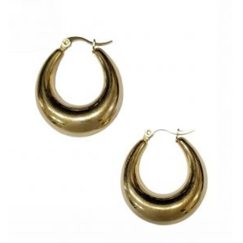 Kostibas 3113-839X, Σκουλαρίκια κρίκοι, Ατσάλι, Χρυσό