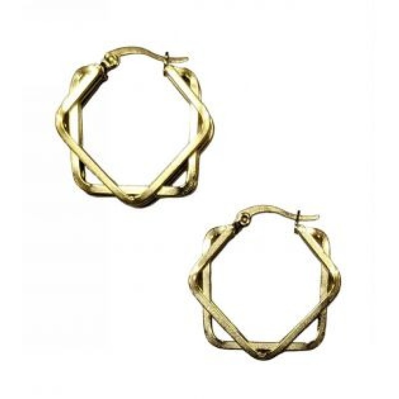 Kostibas 3113-843X, Σκουλαρίκια κρίκοι, Ατσάλι, Χρυσό