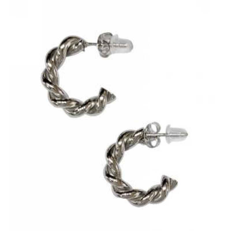 Kostibas 3113-844A, Σκουλαρίκια κρίκοι, Ατσάλι, Ασημί