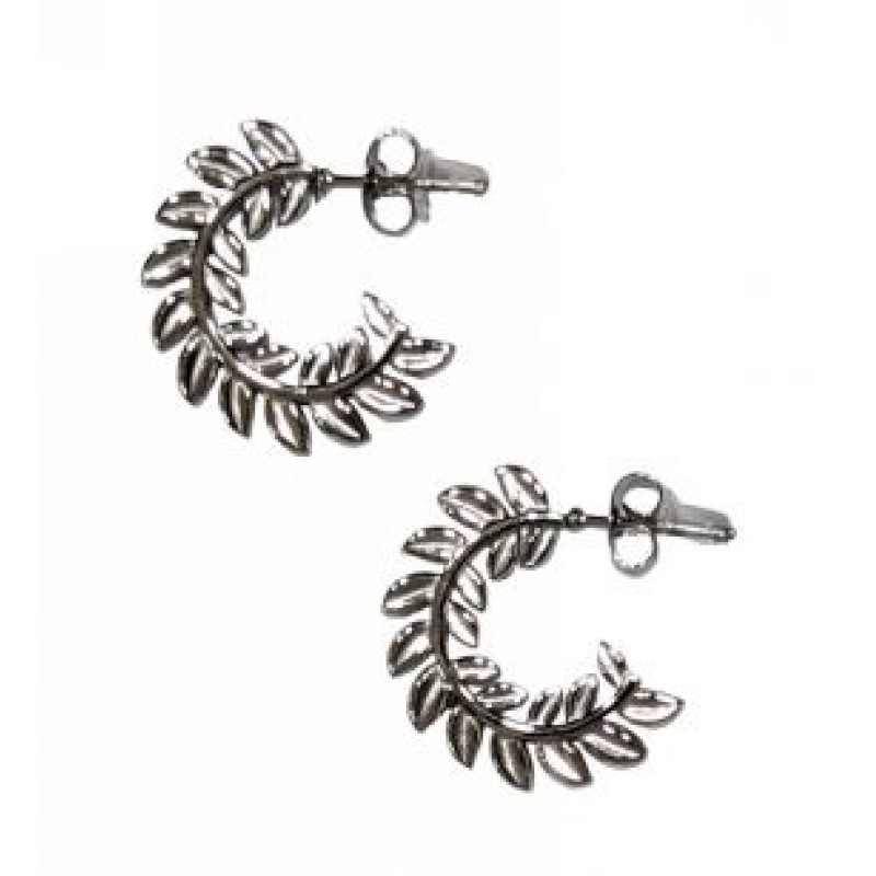 Kostibas 3113-845A, Σκουλαρίκια κρίκοι, Ατσάλι, Ασημί