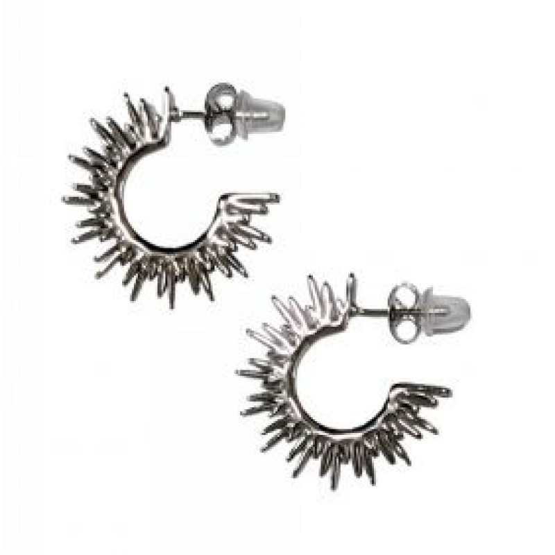 Kostibas 3113-846A, Σκουλαρίκια κρίκοι, Ατσάλι, Ασημί