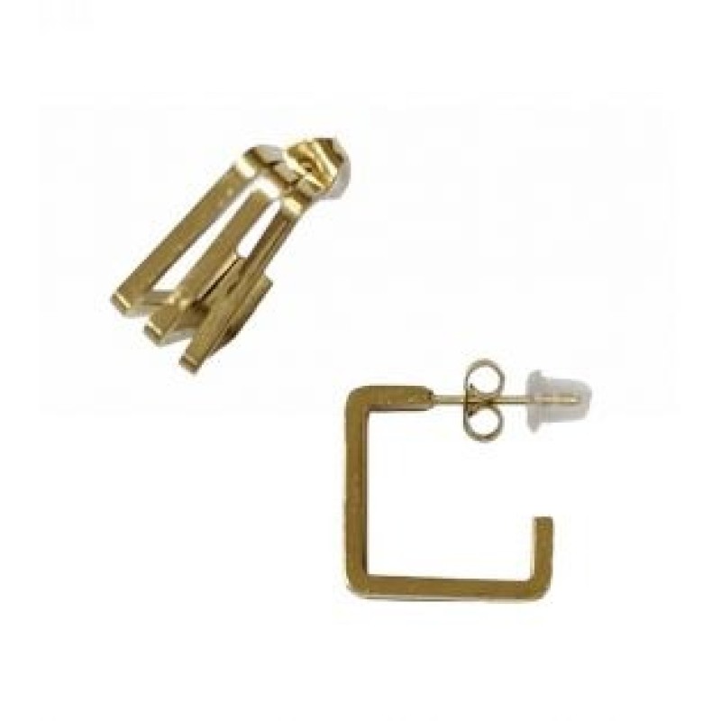 Kostibas 3113-851X, Σκουλαρίκια κρίκοι, Ατσάλι, Χρυσό