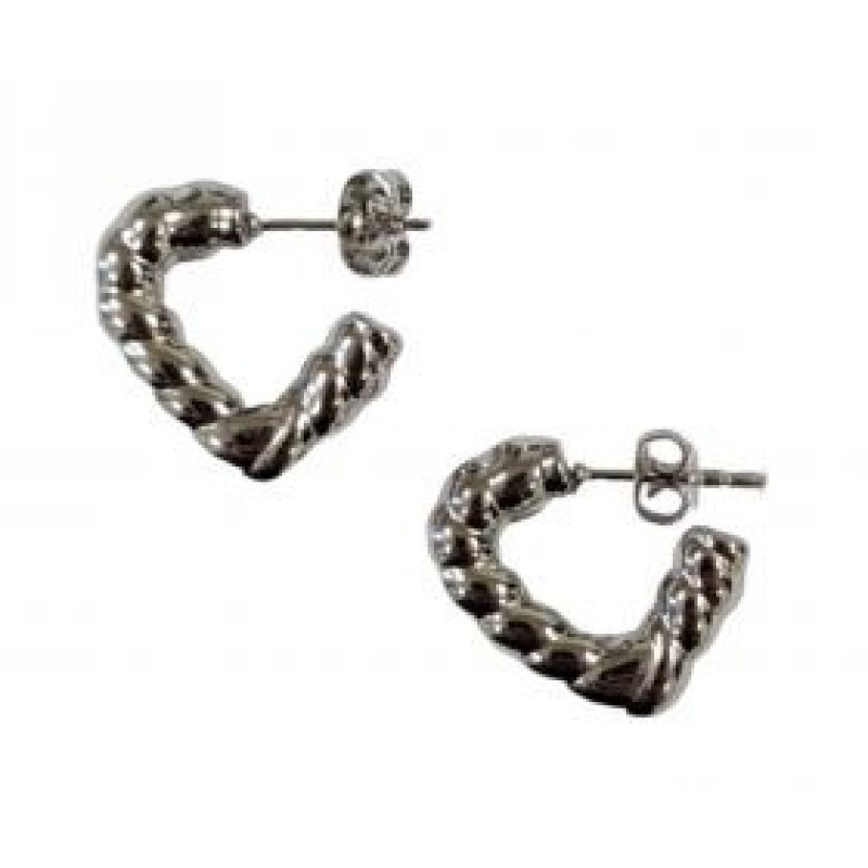 Kostibas 3113-836A, Σκουλαρίκια κρίκοι, Ατσάλι, Ασημί