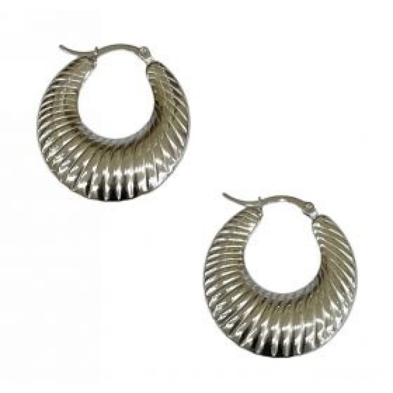Kostibas 3113-852A, Σκουλαρίκια κρίκοι, Ατσάλι, Ασημί