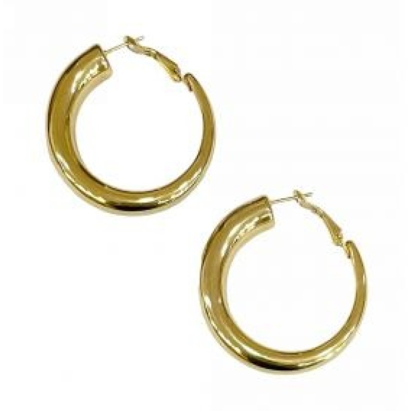 Kostibas 3113-858XI, Σκουλαρίκια κρίκοι, Ατσάλι, Χρυσό
