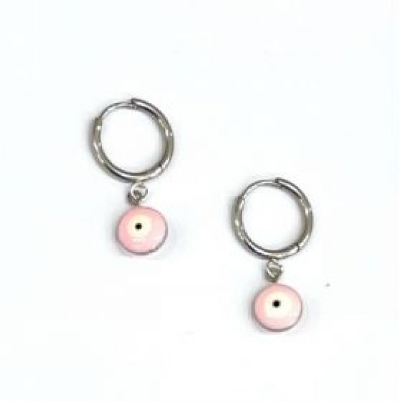 Kostibas 3113-736AR, Σκουλαρίκια κρίκοι, Λάβα, Ατσάλι, Ροζ